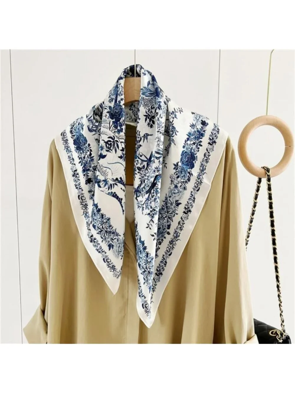Luxurious 100% Pure Mulberry Silk Square Scarf 26